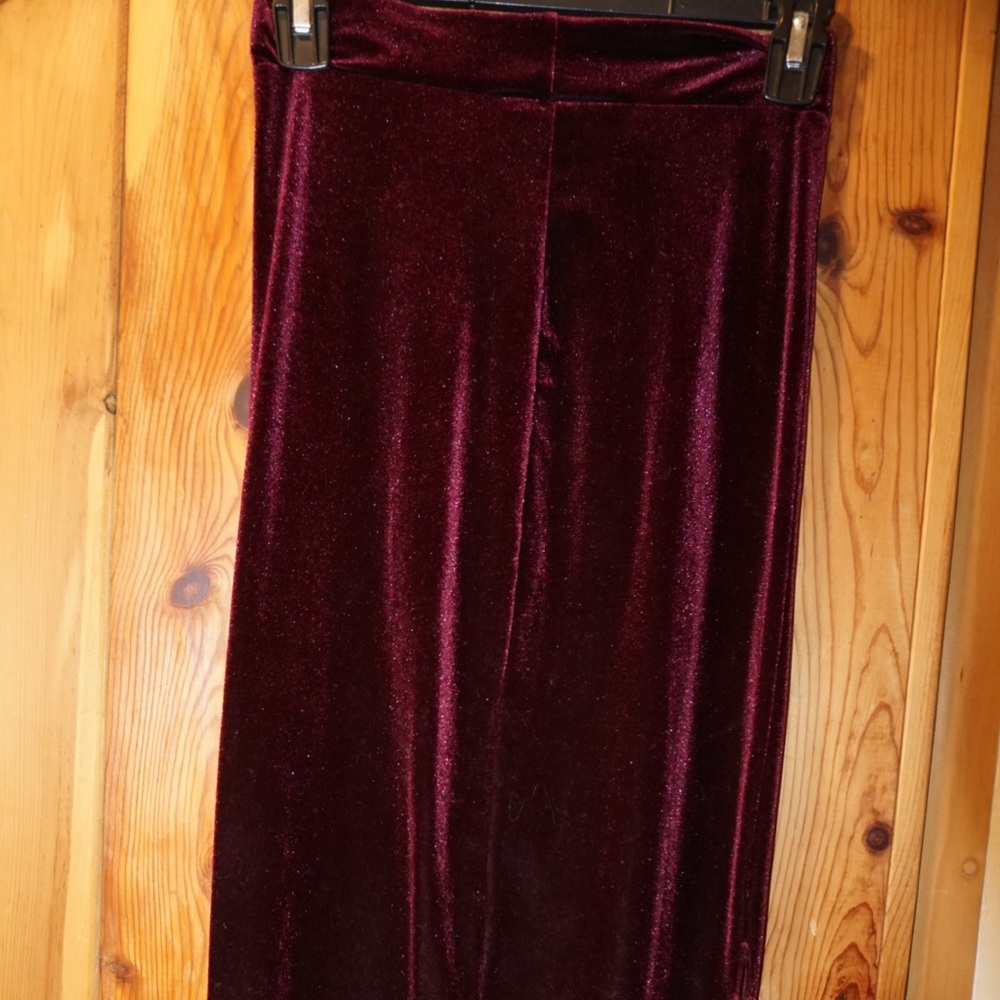 Long burgundy skirt
